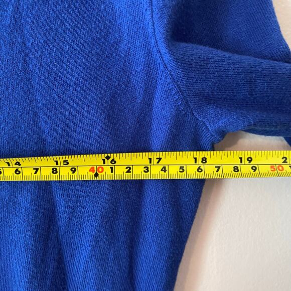 Polo Ralph Lauren Royal Blue V-neck Sweater Cotton Blend Women's size Medium - Picture 6 of 8